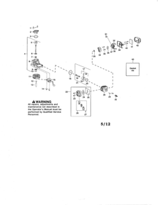 Muffler/Cylinder/Crankcase Diagram and Parts List for FB25 Type 4 Weed Eater Leaf Blower / Vacuum